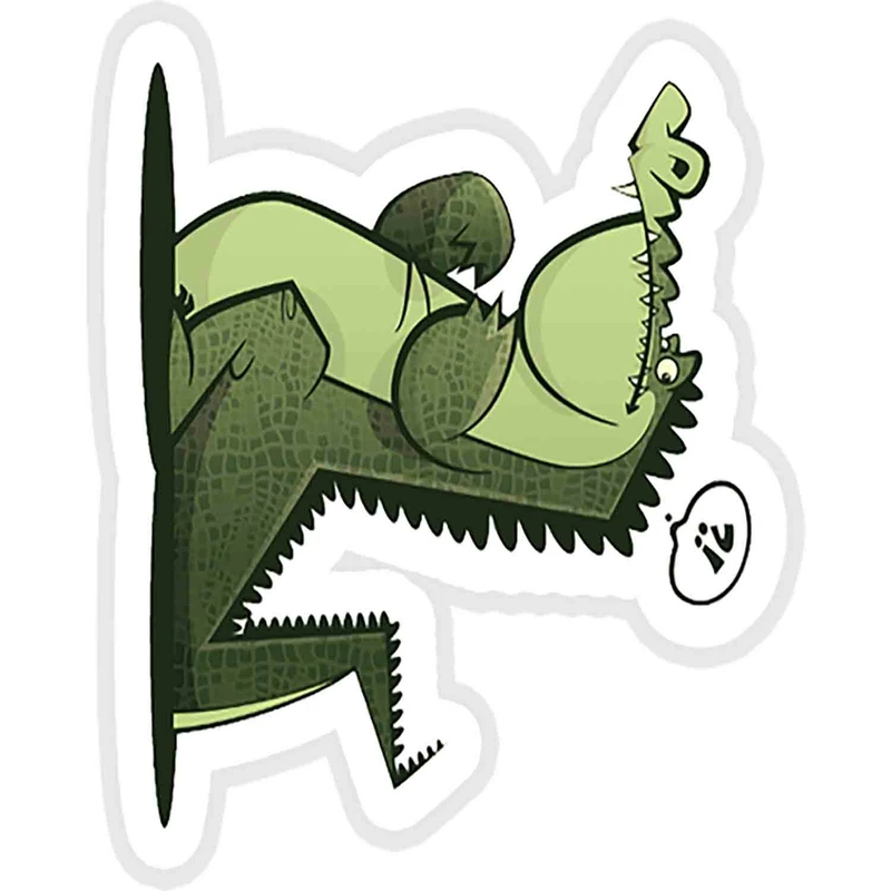 استیکر لپ تاپ طرح Confused Lil' Gator کد ST360