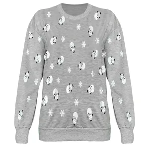 تی شرت آستین بلند زنانه مدل ملانژ کد 01