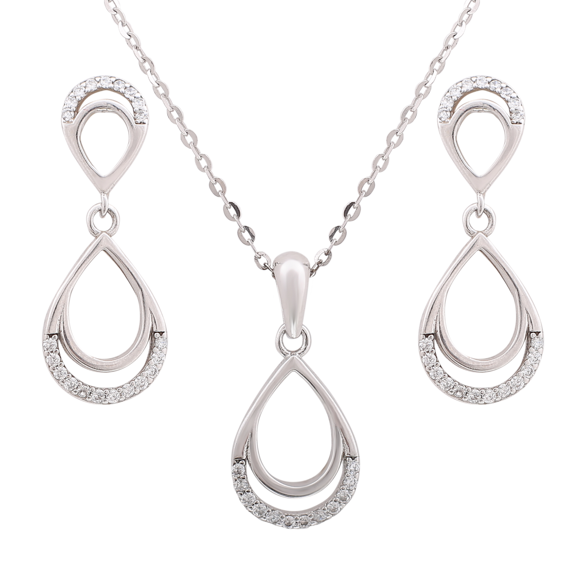 نیم ست نقره زنانه کد M3106