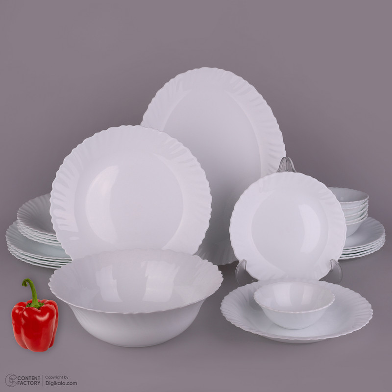 سرویس غذاخوری اوپال 25 پارچه 6 نفر آیروپال مدل 001 سرویس غذاخوری اوپال 25 پارچه 6 نفر آیروپال مدل 001