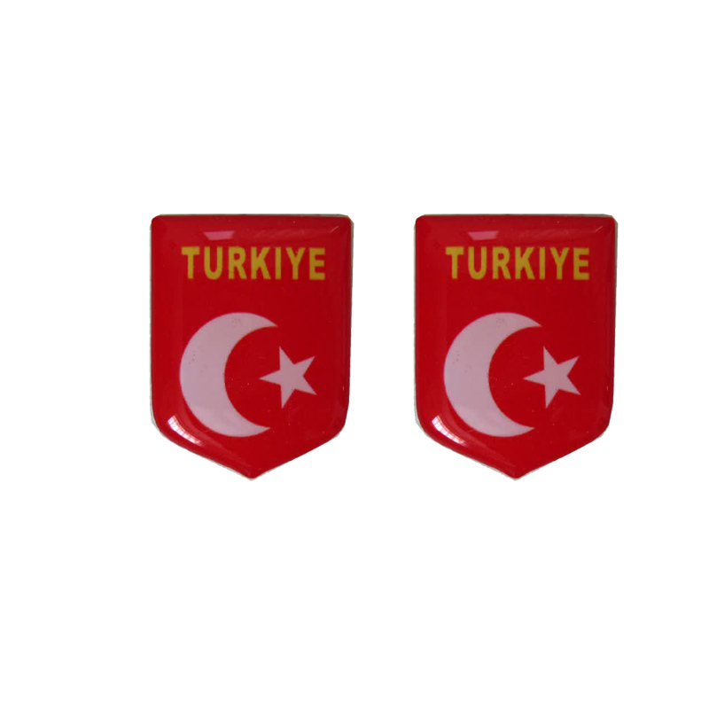 برچسب خودرو طرح پرچم ترکیه کد 4041 مجموعه 2 عددی