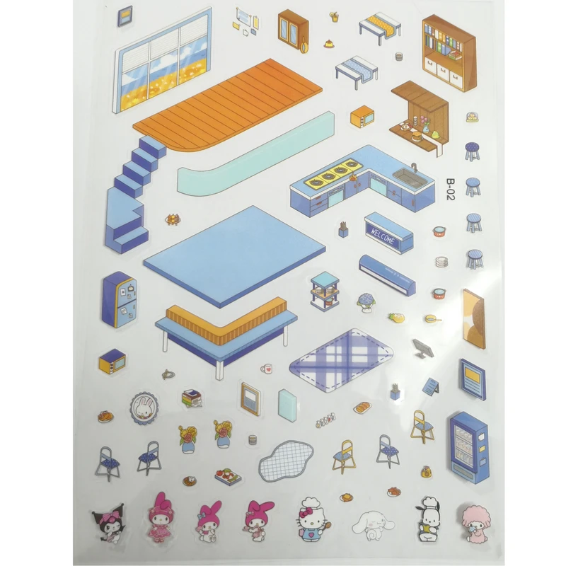 عکس شماره 6 : برچسب مدل پازلی بسته 4عددی