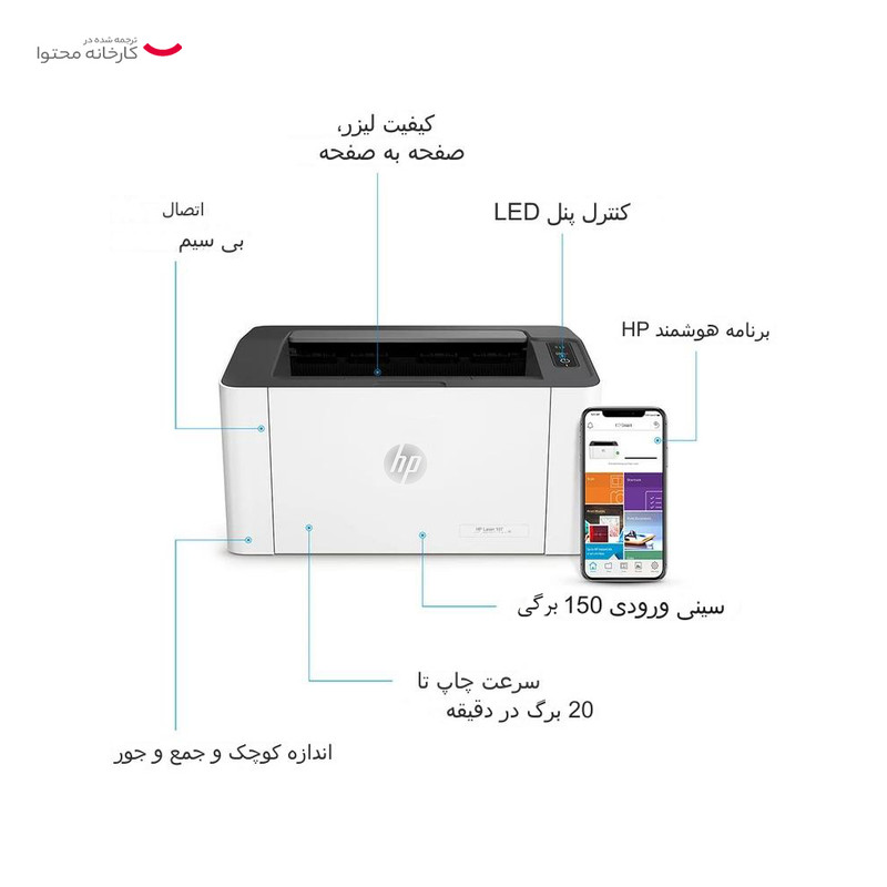 پرینتر لیزری اچ پی مدل Laser 107w