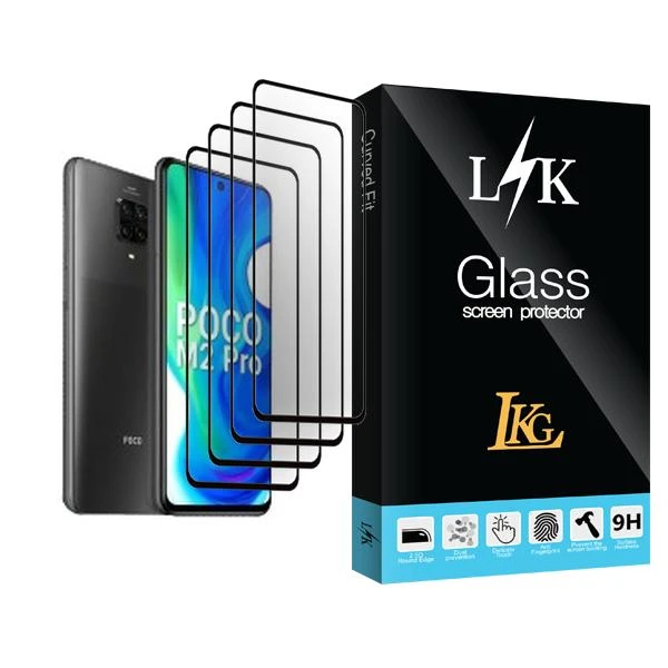 محافظ صفحه نمایش ال کا جی مدل LK Glass MIX004 مناسب برای گوشی موبایل شیائومی Poco M2 Pro بسته چهار عددی