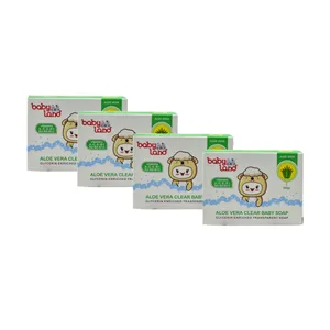 صابون بچه بیبی لند مدل آلوئه ورا وزن 100 گرم مجموعه 4 عددی
