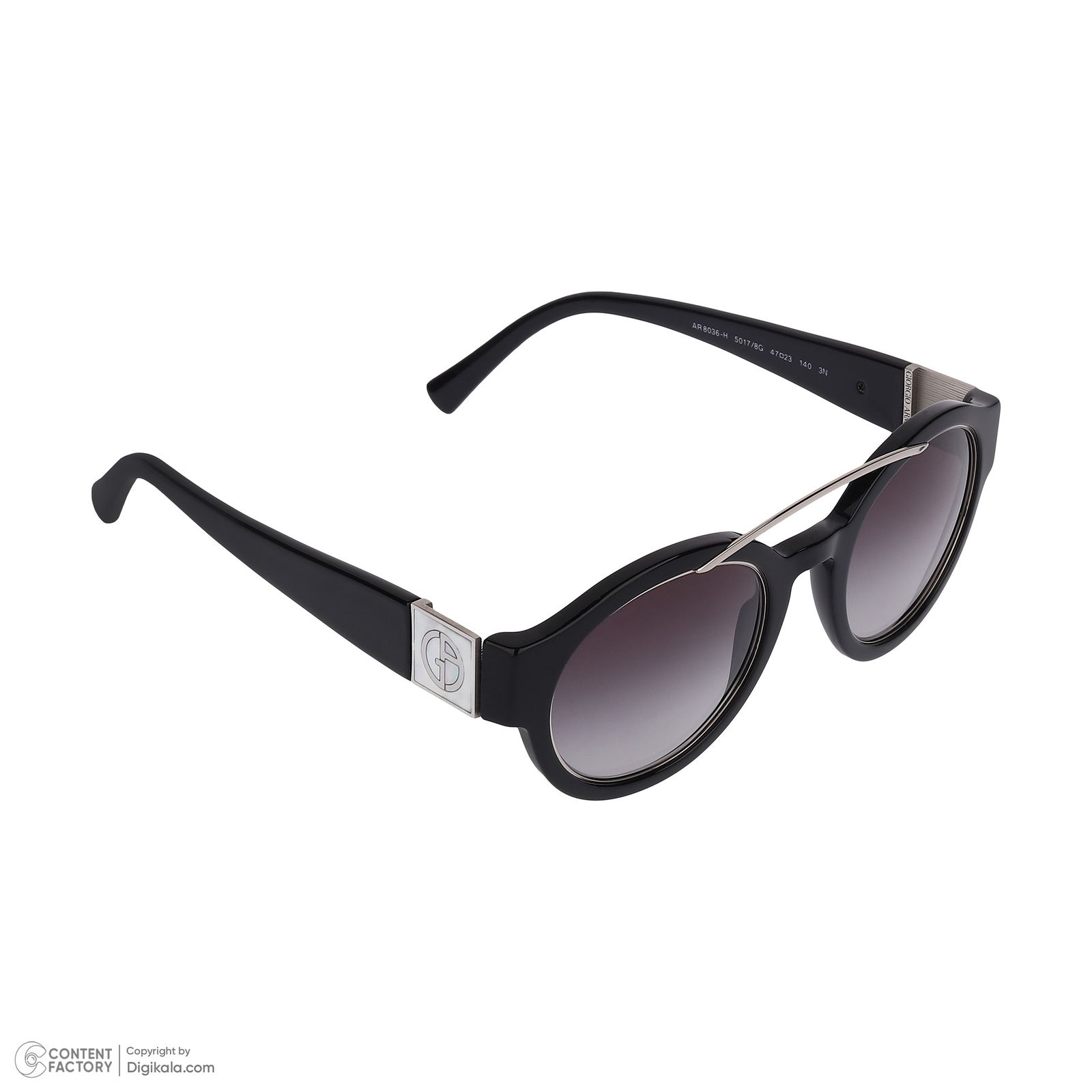 عینک آفتابی گرد جورجیو آرمانی مدل 0AR8036H-50178G - - 4