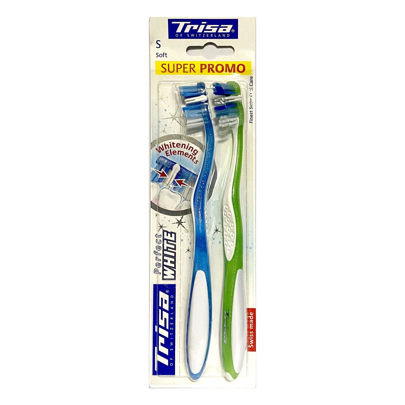 مسواک تریزا سری Super Promo مدل Perfect White با برس نرم بسته 2 عددی -  - 1