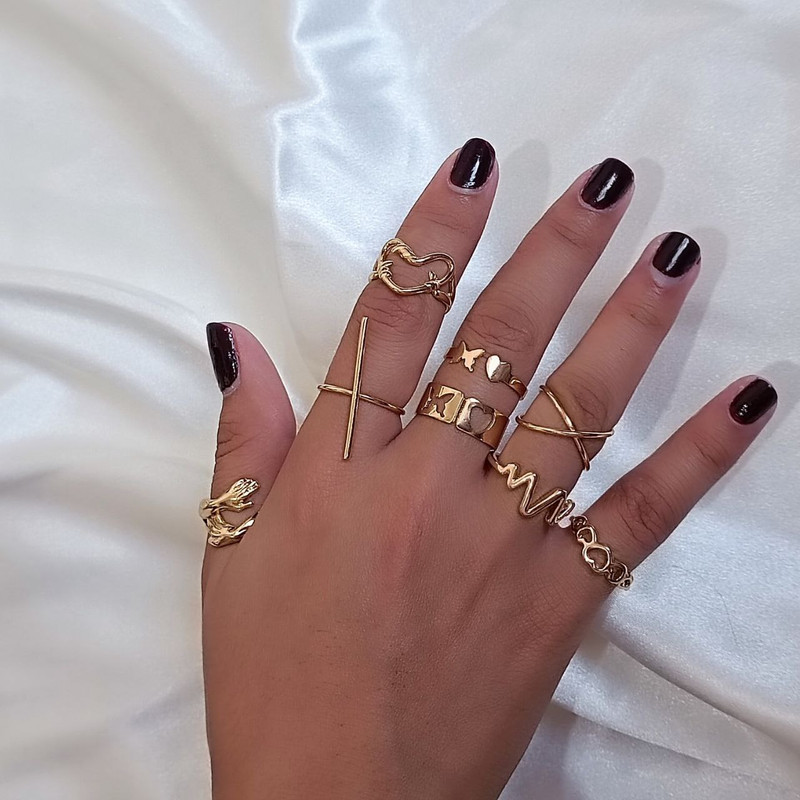 انگشتر زنانه کد 432 مجموعه 8 عددی انگشتر زنانه کد 432 مجموعه 8 عددی