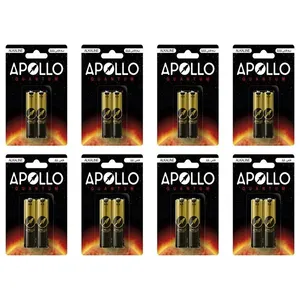 باتری قلمی و نیم قلمی آپولو مدل آلکالاین بسته 16 عددی