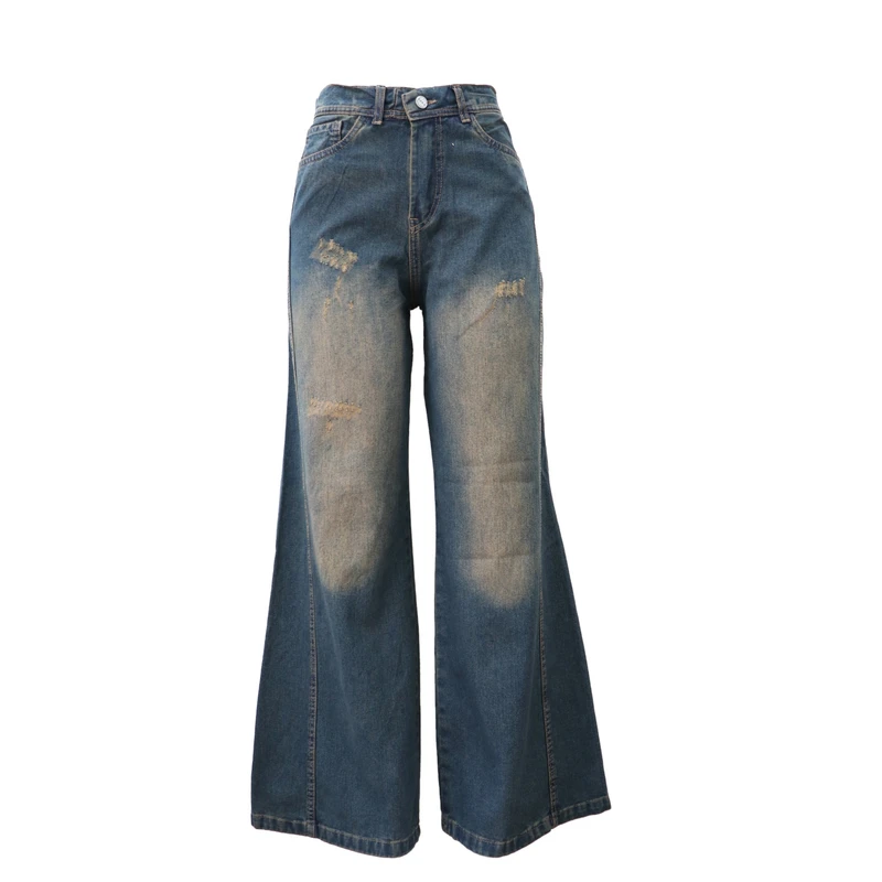 شلوار جین بگ زنانه مدل شافل