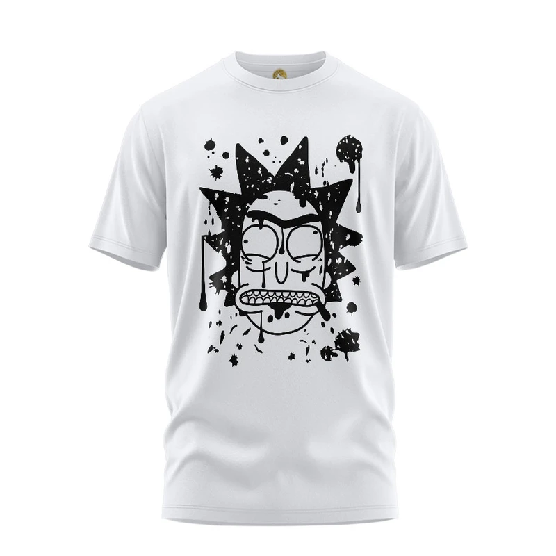 تی شرت آستین کوتاه زنانه هومرو مدل TW416 طرح ریک و مورتی 