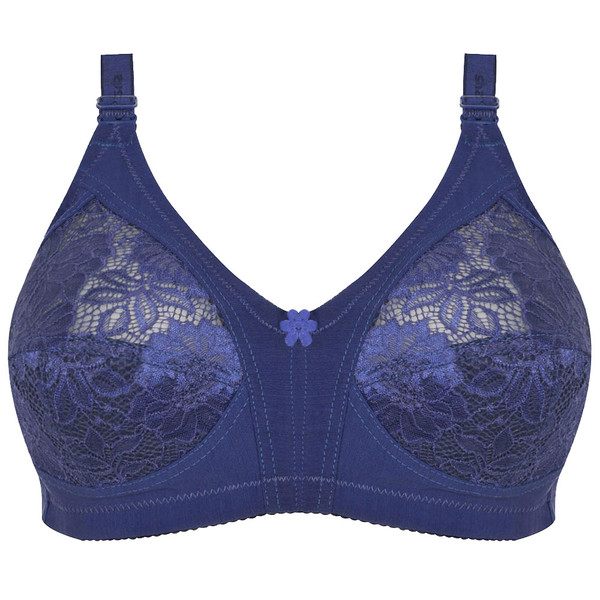 سوتین زنانه تیدامی 724 مدل 340019914 گیپور رنگ سورمه ای