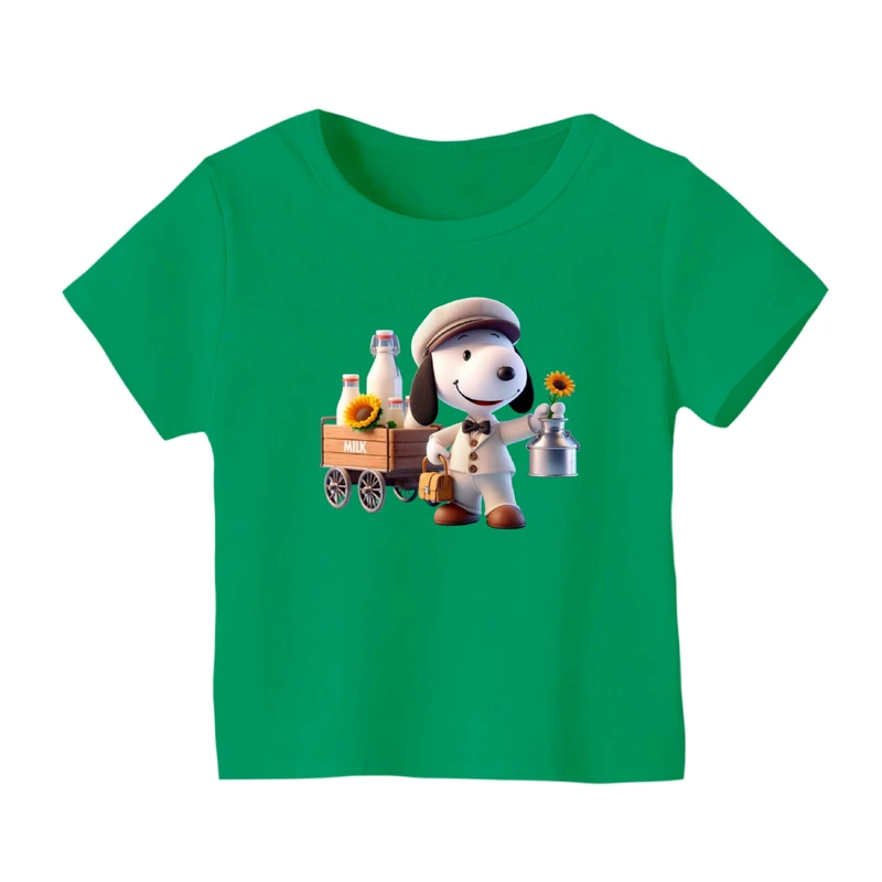 تی شرت آستین کوتاه بچگانه مدل اسنوپی کد ۶۳