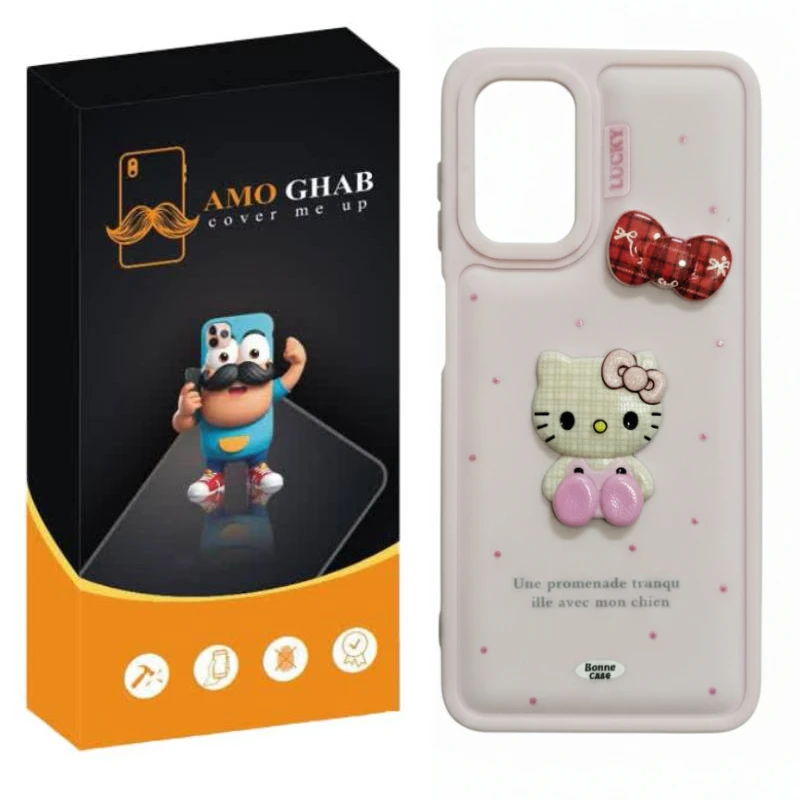 کاور عمو قاب مدل کیتی عروسکی مناسب برای گوشی موبایل سامسونگ Galaxy A23