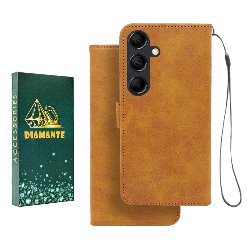 کیف کلاسوری دیامانته مدل Mortand Gn مناسب برای گوشی موبایل سامسونگ Galaxy A37 به همراه بندآویز