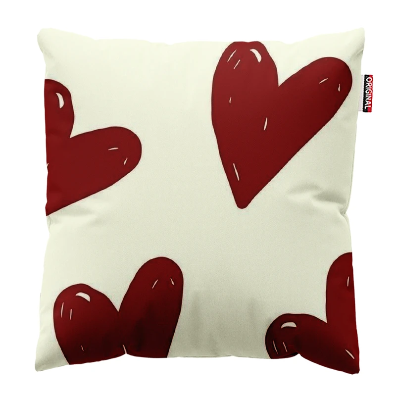 کوسن پاد آفرین مدل مینیمال طرح قلب کد PK403627 سایز 40*40 سانتی متر