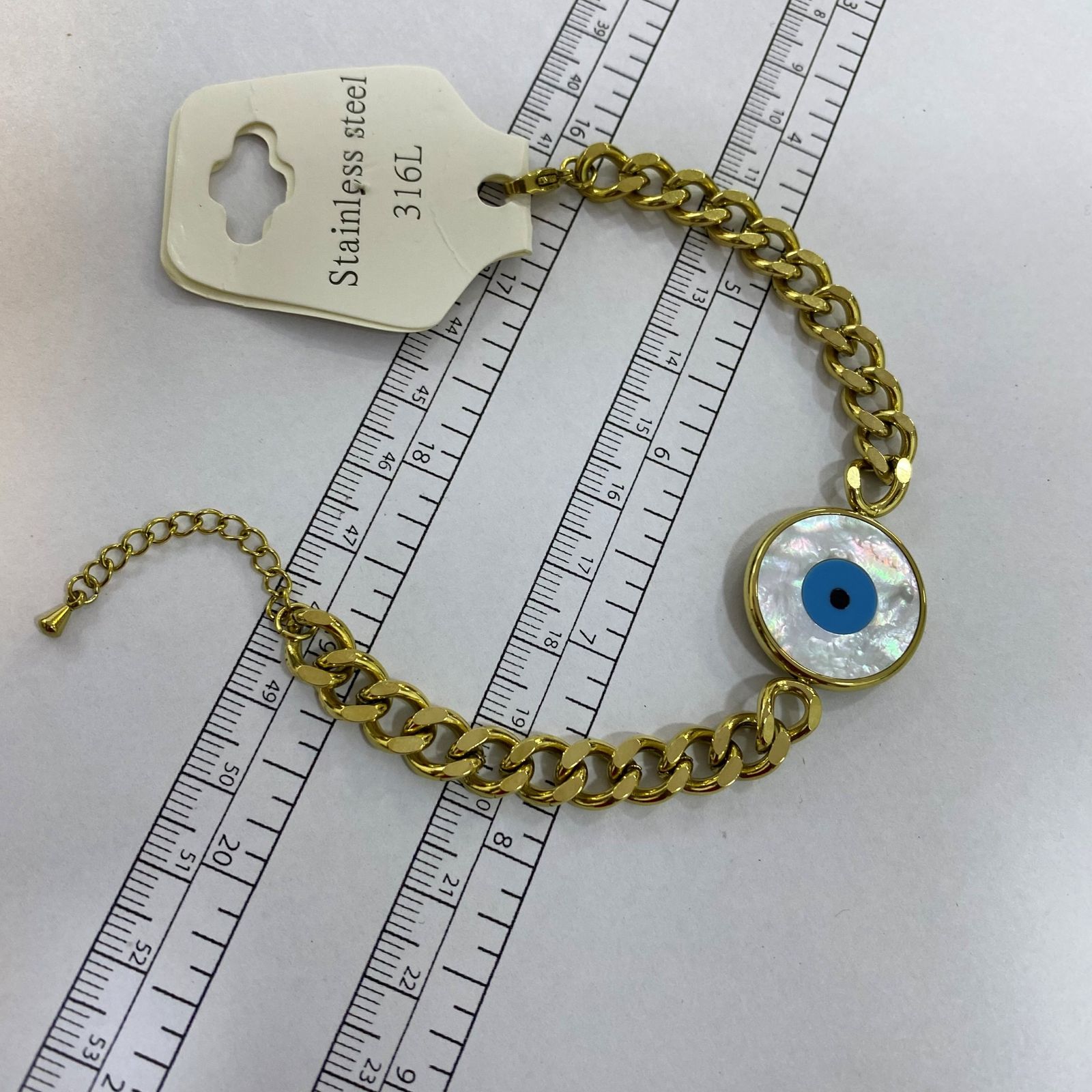دستبند زنانه استینلس استیل مدل چشم نظر کد B3250 -  - 2