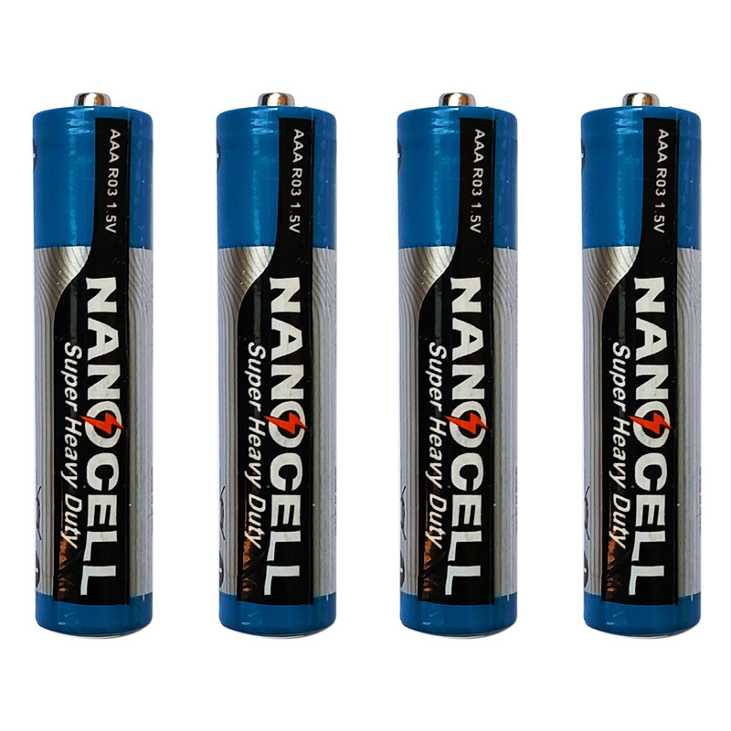 باتری نیم قلمی نانوسل مدل Super Heavy Duty بسته چهار عددی