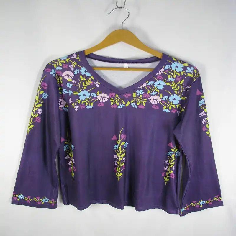 بلوز آستین بلند زنانه مدل sonbol رنگ بنفش