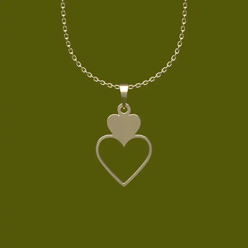 گردنبند طلا 18 عیار زنانه مدوپد مدل قلب کد CA11117