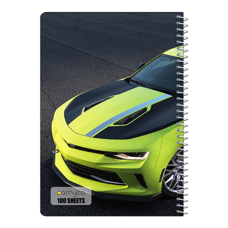 دفتر مشق 100 برگ سیمی کارنیکا طرح شورولت کامارو Chevrolet Camaro کد 14179