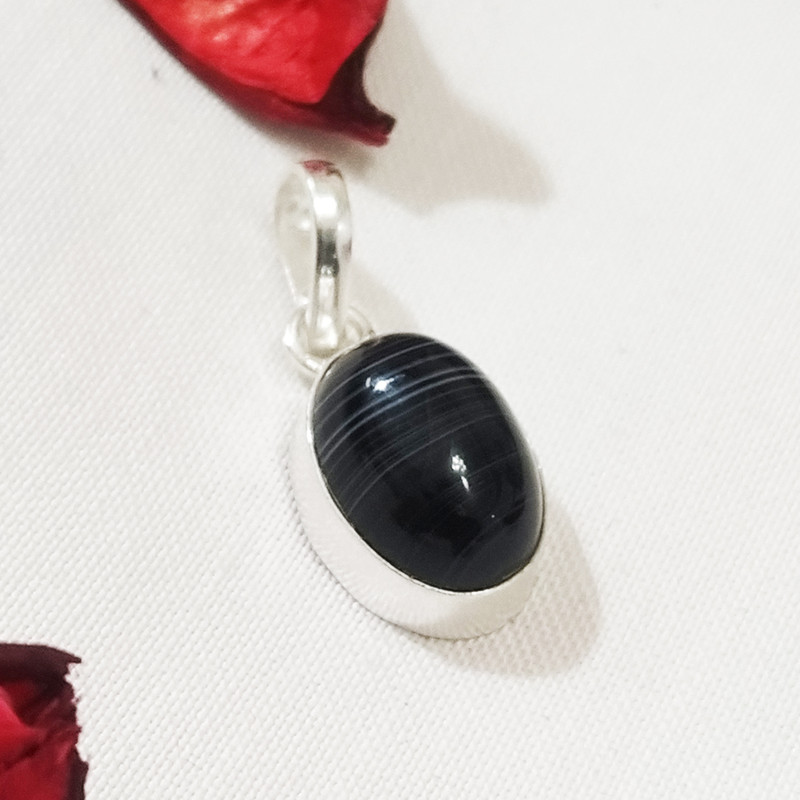 آویز گردنبند نقره زنانه سلین کالا مدل عقیق سلیمانی ce-As164