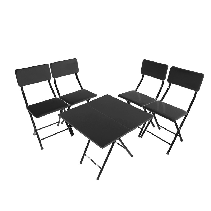 میز و صندلی سفری میزیمو مدل 2 تیکه تاشو کد 2444 مجموعه 5 عددی