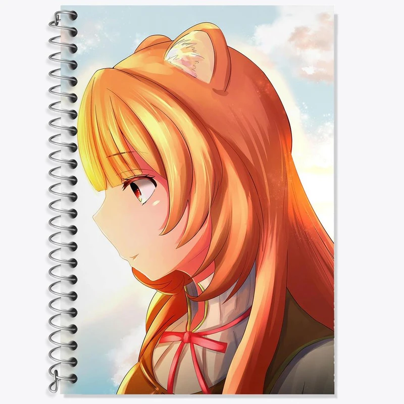 دفتر زبان 50 برگ خندالو مدل سه خط طرح رافتالیا انیمه ظهور قهرمان سپر کد 15933