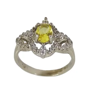 انگشتر نقره زنانه سلین کالا مدل سیترین Rose6