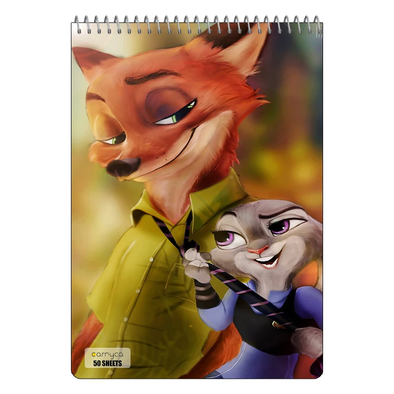 دفتر نقاشی 50 برگ سیمی کارنیکا طرح زوتوپیا Zootopia کد 32564