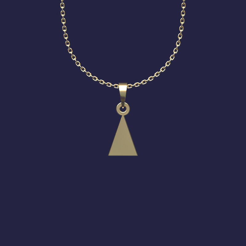گردنبند طلا 18 عیار زنانه مدوپد مدل مثلث کد Z2-1-1224