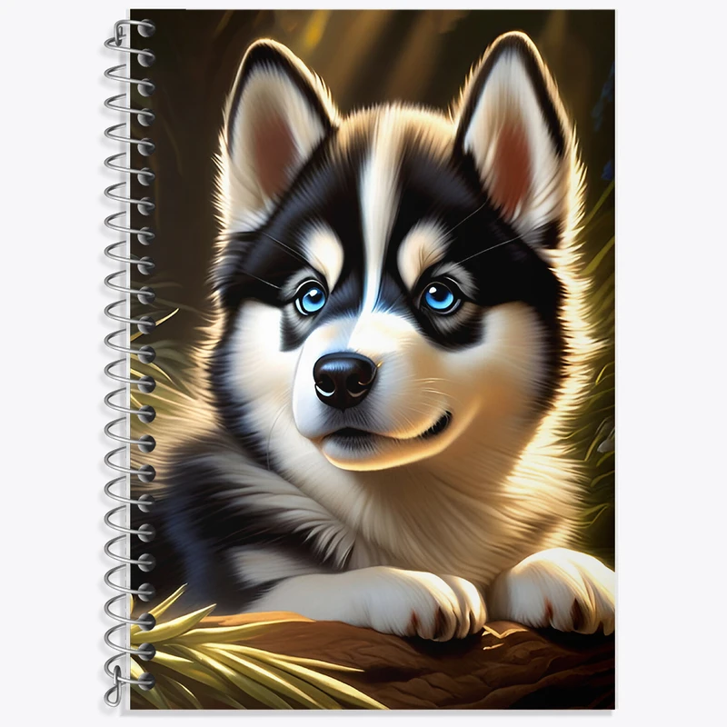 دفتر نت موسیقی 50 برگ خندالو طرح سگ هاسکی کد F5978