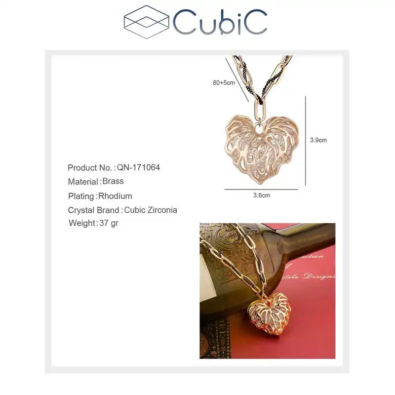 گردنبند زنانه کوبیک مدل QN-171064