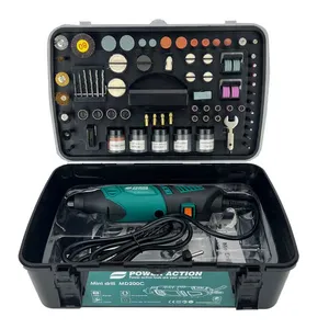 فرز مینیاتوری دیمردار 3.2 میلیمتر توان 200 وات پاوراکشن مدل MD200C مجموعه 218 عددی