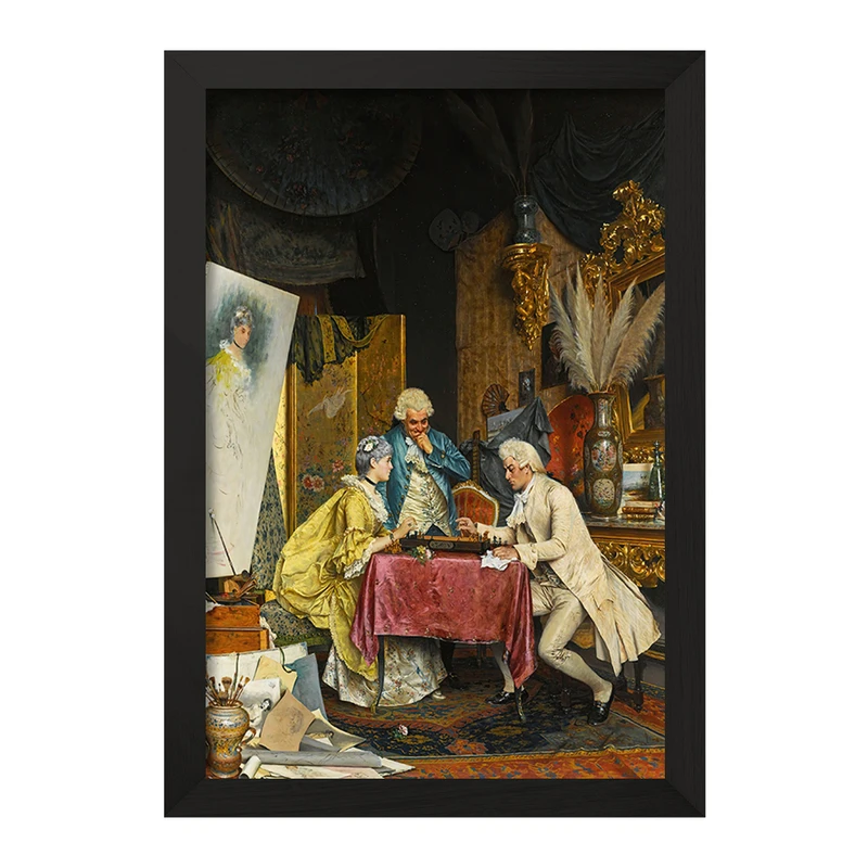 تابلو خندالو مدل نقاشی سالن هنری اثر آرتورو ریچی کد F12121