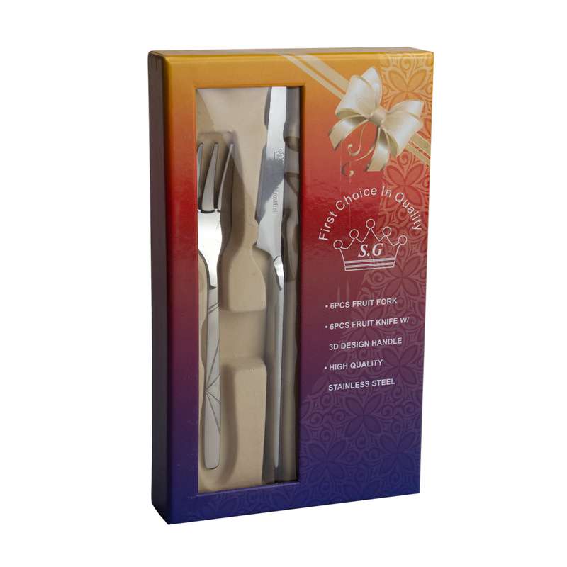 ست کارد و چنگال میوه خوری 12 پارچه اس جی کد 5