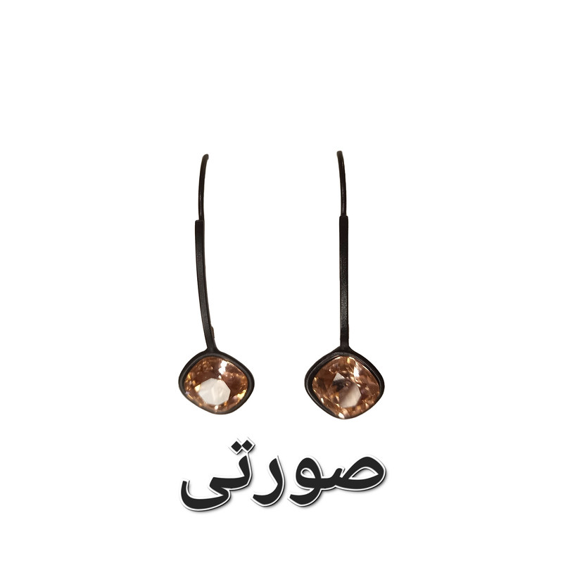 گوشواره دخترانه مدل نگین درشت گوشواره دخترانه مدل نگین درشت