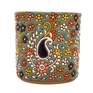قلمدان میناکاری سفالی کد D10-14