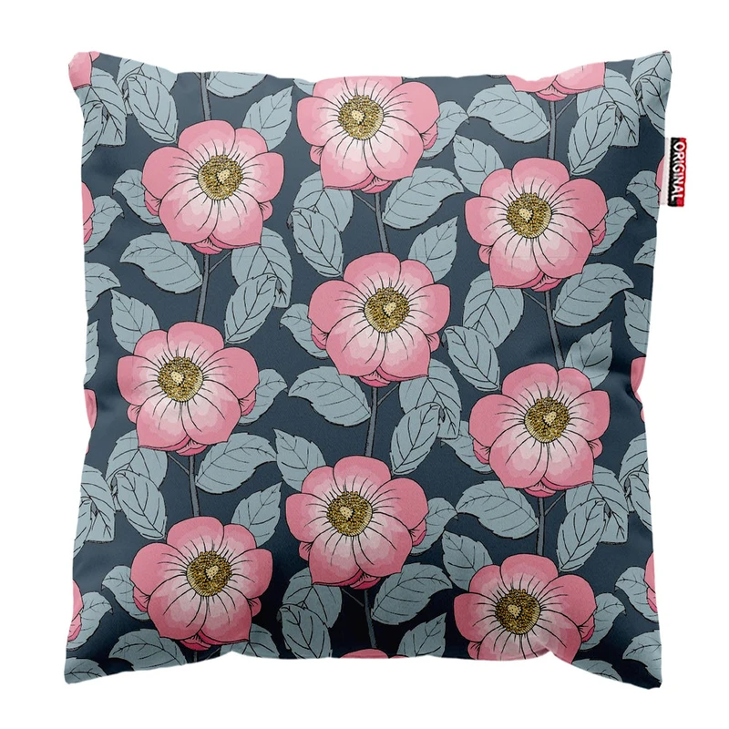 کوسن پاد آفرین طرح گل کد 3617 سایز 30*30 سانتی متر