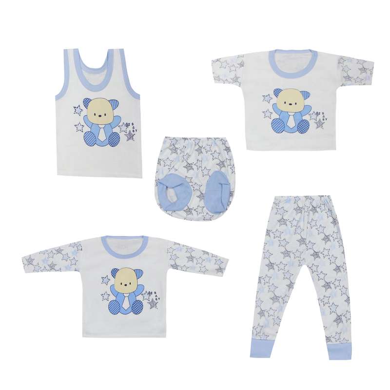 ست 5 تکه لباس نوزادی مدل 0005