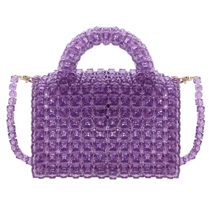 کیف دوشی زنانه مدل مروارید کریستالی