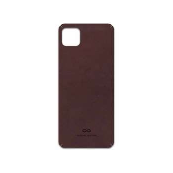 برچسب پوششی ماهوت مدل Matte-Dark-Brown-Leather مناسب برای گوشی موبایل سامسونگ Galaxy A22 5G