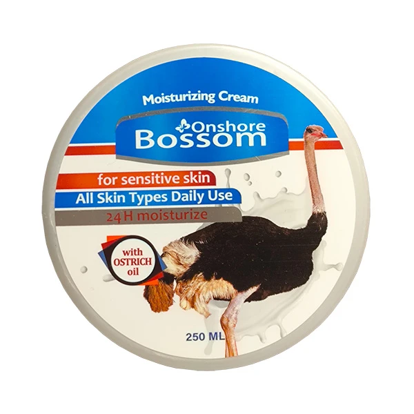 کرم آبرسان دست و صورت انشور بوسوم مدل روغن شتر مرغ مناسب انواع پوست حجم 250 میلی لیتر