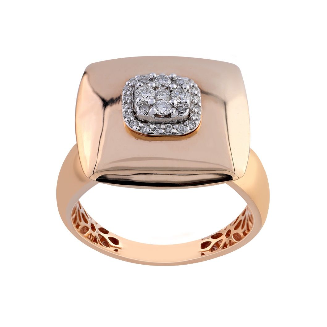 انگشتر طلا 18 عیار زنانه جواهری سروری مدل 12278