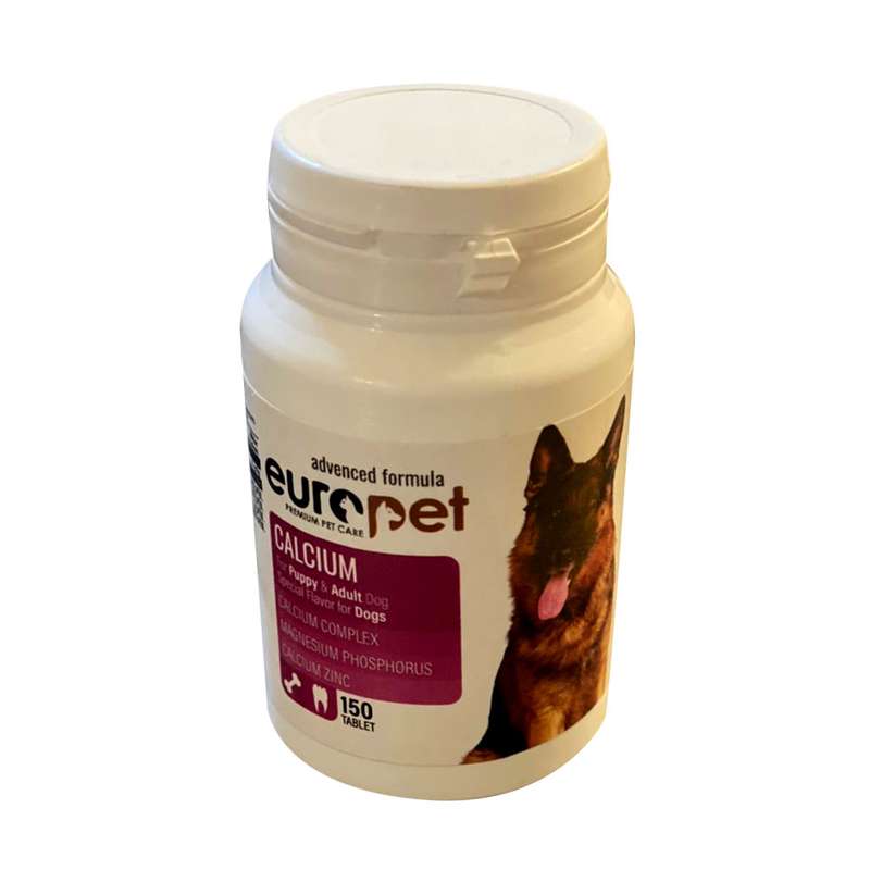 قرص کلسیم سگ یوروپت مدل 01 بسته 150 عددی