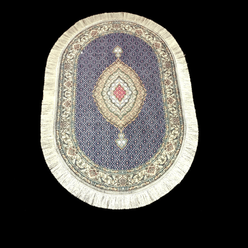 فرش پارچه ای مدل بیضی کد 104