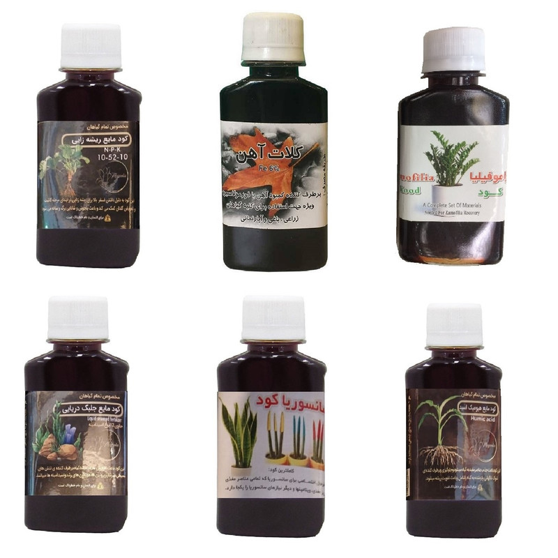 کود مایع فسفر ریشه زایی 10-52-10 و کلات آهن و کود زاموفیلیا و کود جلبک دریایی و کود سانسوریا و هیومیک اسید مدل life drop حجم 120 میلی لیتر کود مایع فسفر ریشه زایی 10-52-10 و کلات آهن و کود زاموفیلیا و کود جلبک دریایی و کود سانسوریا و هیومیک اسید مدل life drop حجم 120 میلی لیتر