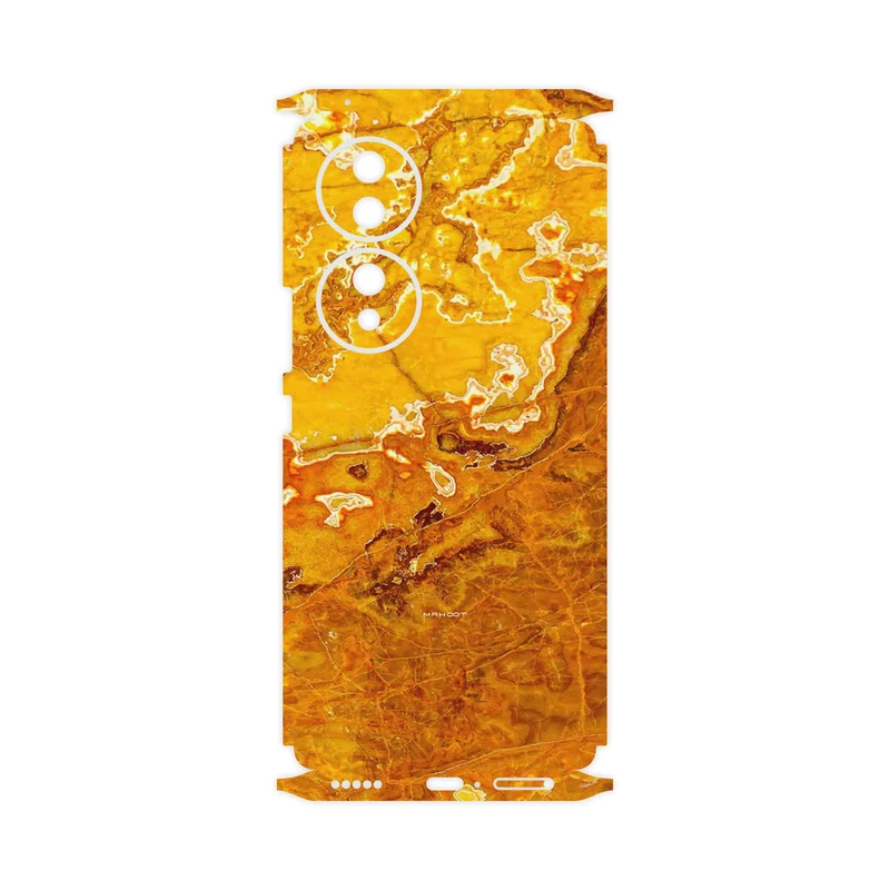 برچسب پوششی ماهوت مدل Gold Marble-FullSkin مناسب برای گوشی موبایل آنر 70