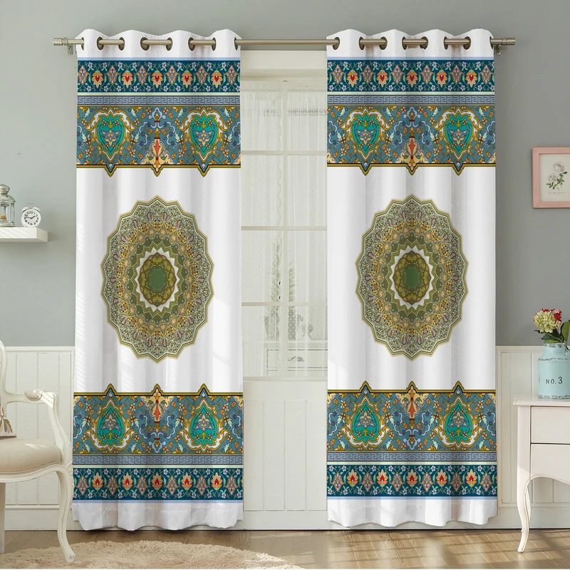 پرده نیروانا طرح  سنتی مدل هازان کد 4032 سایز 140×280 سانتی متر