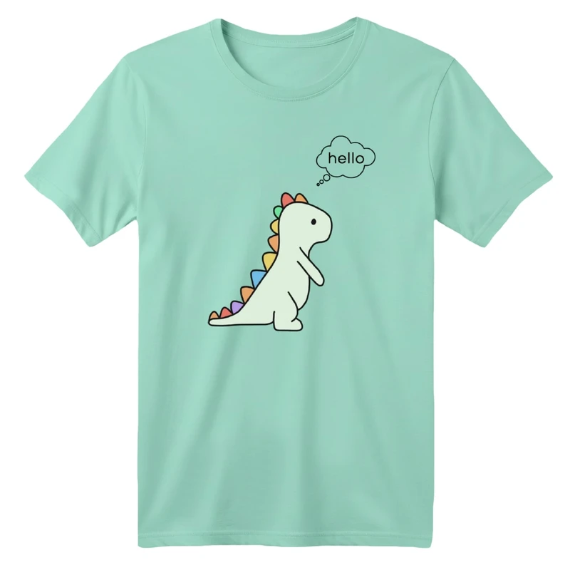 تی شرت آستین کوتاه بچگانه مدل سلام دایناسور